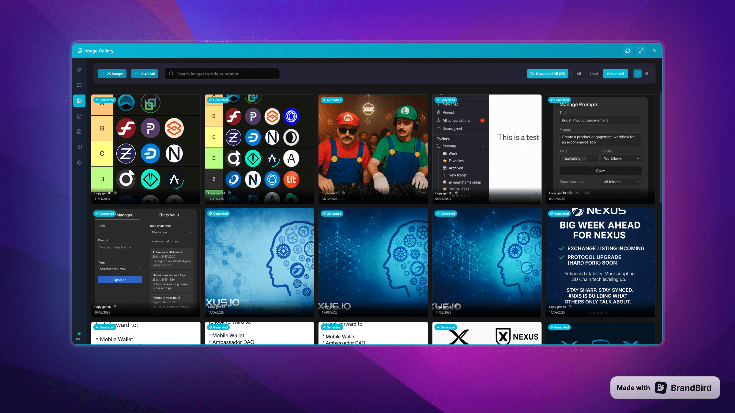 AI Workspace - Search & Filter